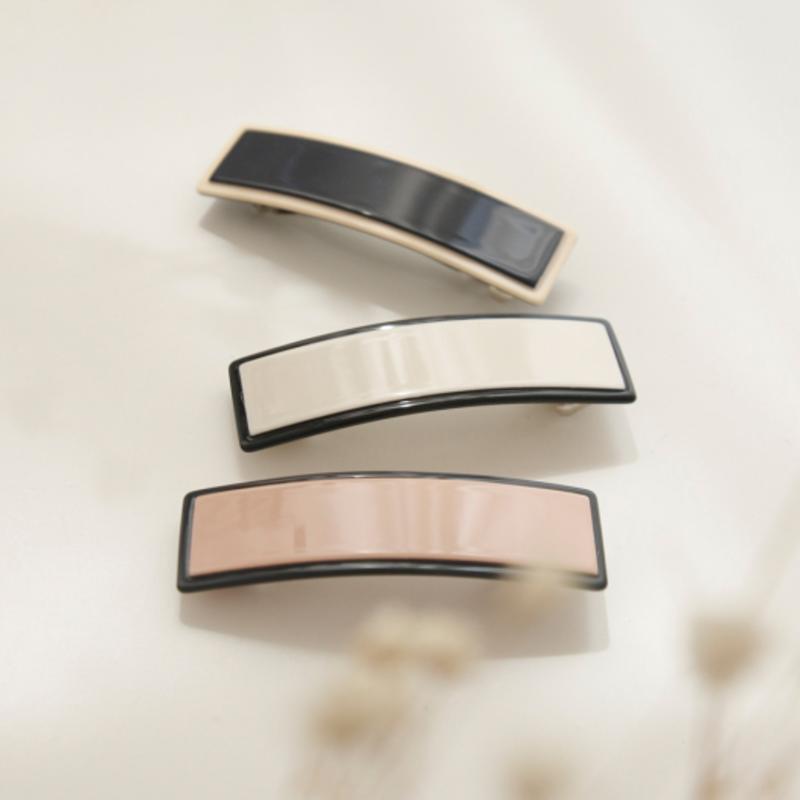 

J.Lauren Прямоугольная Цветная Заколка-автомат для волос H0792 pink