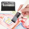 24Pcs Painting Brush Set Nylon Wool Wooden Handle with Bag for Acrylic Watercolor Paint
