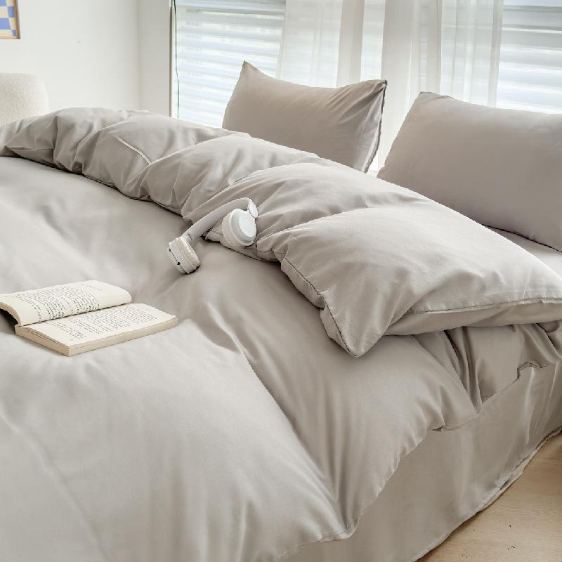 Solid Color Washed Cotton Duvet Cover Home Textile Single Duvet Cover Home Double Duvet Cover