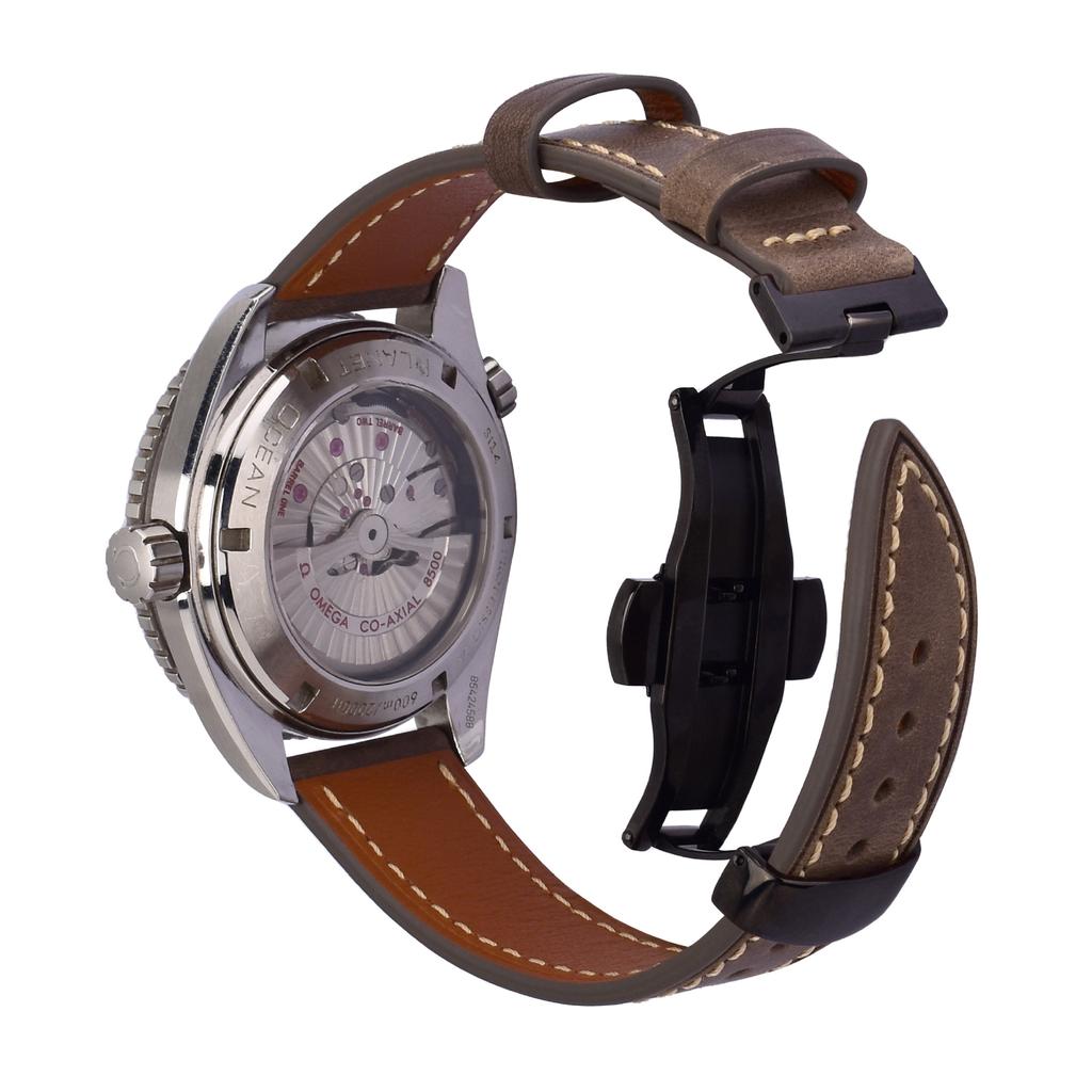 Maßgeschneidertes Weiches Und Dünnes Leder Uhrenarmband 22 24 Mm Smart Schnellverschluss Rohansatz Schmetterlingsverschluss Herrenarmband