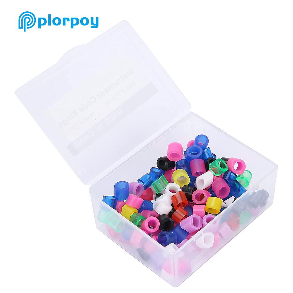 PIORPOY 100 Pcs Dental Silicone Instrument Code Rings Colorful Identification Code Circle For Dentistry Tools Dentists Products