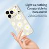 For iPhone 17 Pro Max Case White Daisy Pattern Printing Straight Edge TPU Phone Back Cover