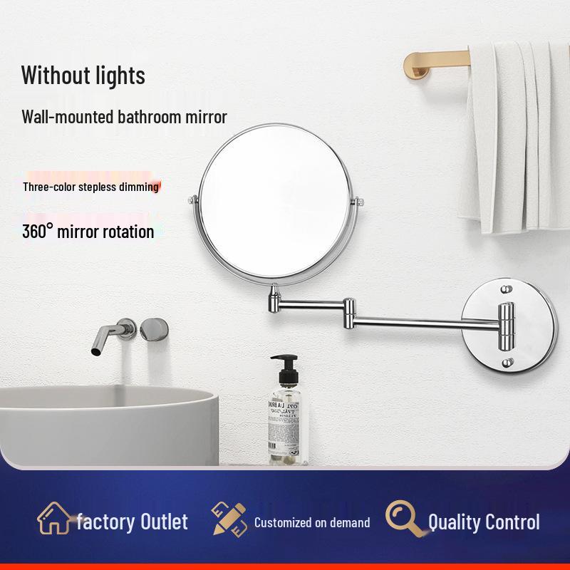 Wall-Mounted Retractable Double-Sided Vanity Mirror