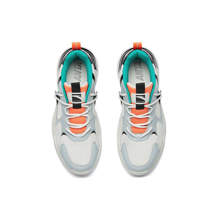 Anta Life Collection Abrasion Resistant Slip Resistant Low top Chunky Sneakers Men's Mist Gray 91938863-4