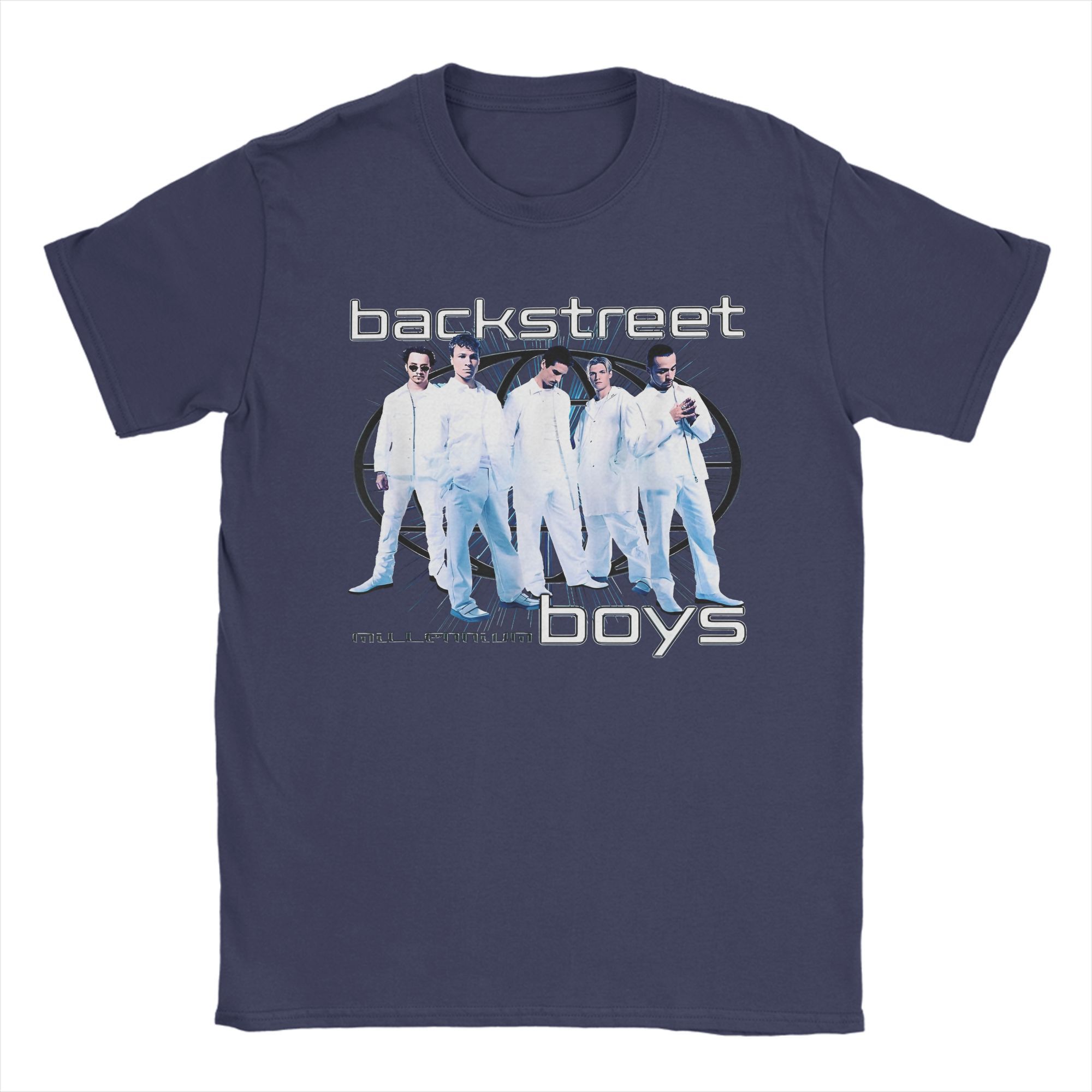 

Backstreet Boys Millenium Globe T Shirt Harajuku T-Shirts Short Sleeve Streetwear Tops Summer 100% Cotton O-Neck Clothing L