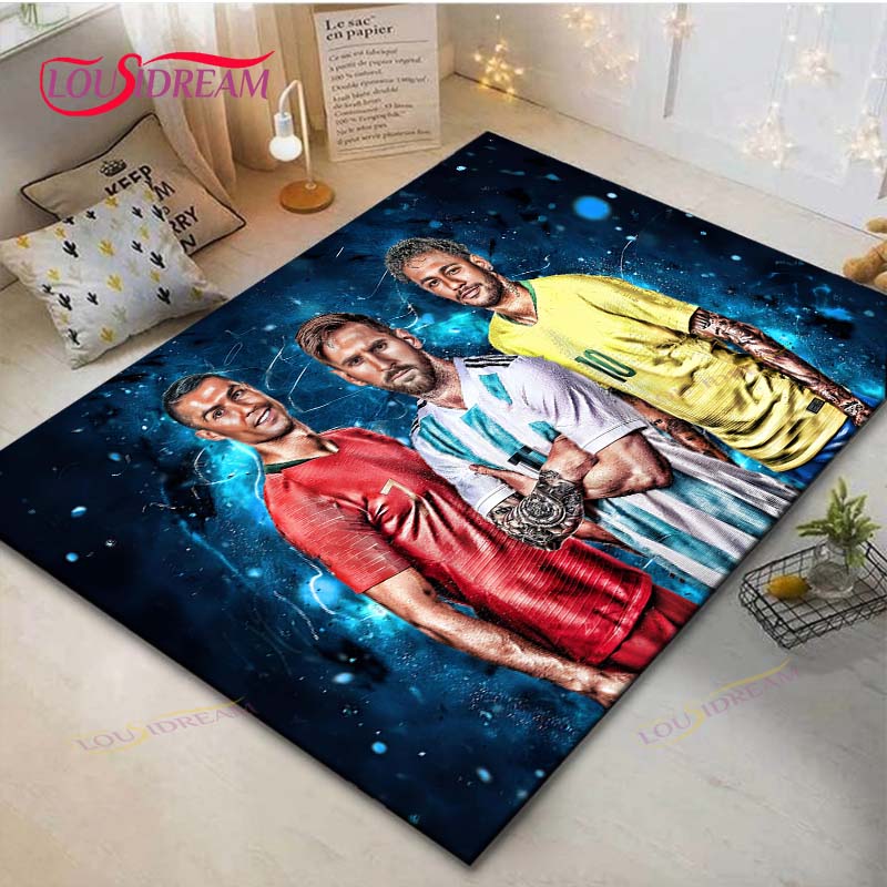 

Cristiano Ronaldo--Messi-Neymar Print Carpets Living Room Anti-Skid Area Rug Kids Bedroom Mats Game Mat Large Carpet Decor 40x 60cm