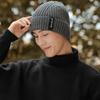 Wool Thick Knitted Hat Men's Winter Earmuffs Warm Hat Outdoor Cold and Windproof Wool Hat