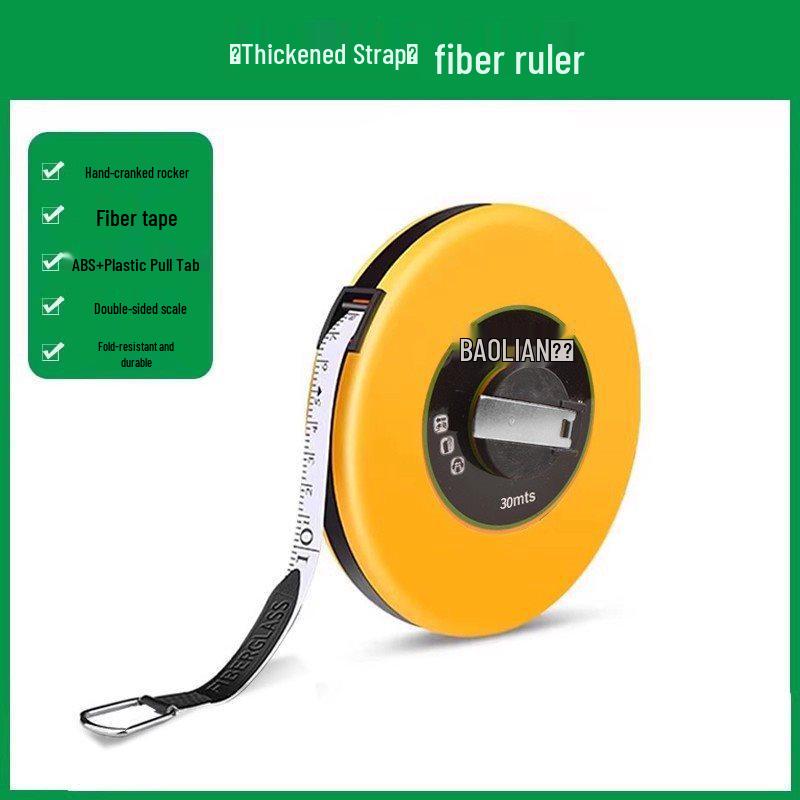 Thickened Drop-Proof Fiber Tape Measure for Engineering Surveys - 10/20/30/50m