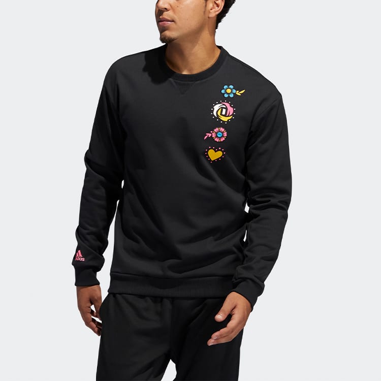 adidas Sweatshirts Men's Black Crew Neck Moderate Regular GP6260