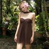 2026 European and American summer new temperament elegant wind off the shoulders slim hanging neck wrapping chest irregular dress women