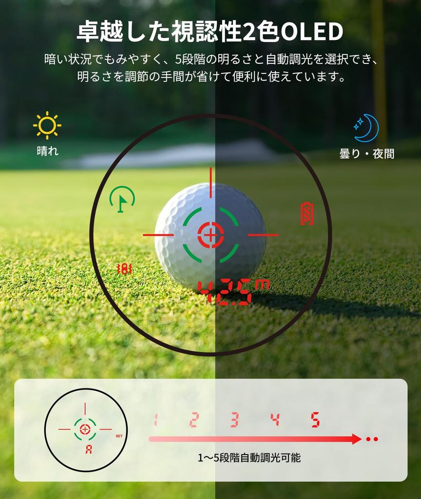 SILLAID Golf Laser Distance Meter Mini VM2 Red Green Display OLED 3 Point Distance Fastest Measurement High Transparency Lens 6x Telephoto 1093yd