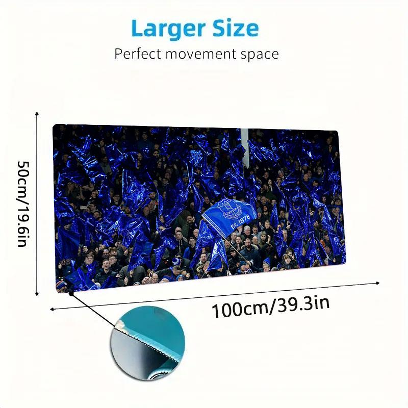 Everton Mouse Pad, Large Gaming Desk Mat, Non-slip XXL Mousepad for Laptop & Tablet, Mini PC Playmat with Stitched Edges