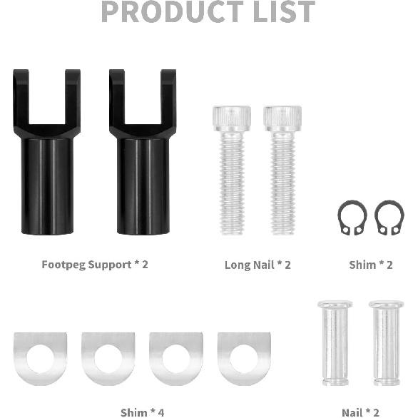 Motorcycle Passenger Footpeg Supports Fit For Harley Softail Breakout Deluxe Fat Boy Heritage Sport Glide Slim Street Bob Low Rider 2000-2006