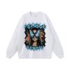 Unisex Distressed Graphic Tee Punk Rock Streetwear Cotton T-Shirt Loose Fit Round Neck Short Sleeve