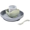 Coffret repas - - 4 pieces - En silicone - Galet