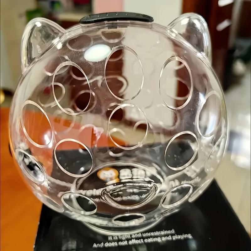 

Дышащая маска для кошки - Защита от укусов, Круглый головной убор для питомца для груминга, купания и линьки, Многоразовый АБС-материал, Легко носить M белый