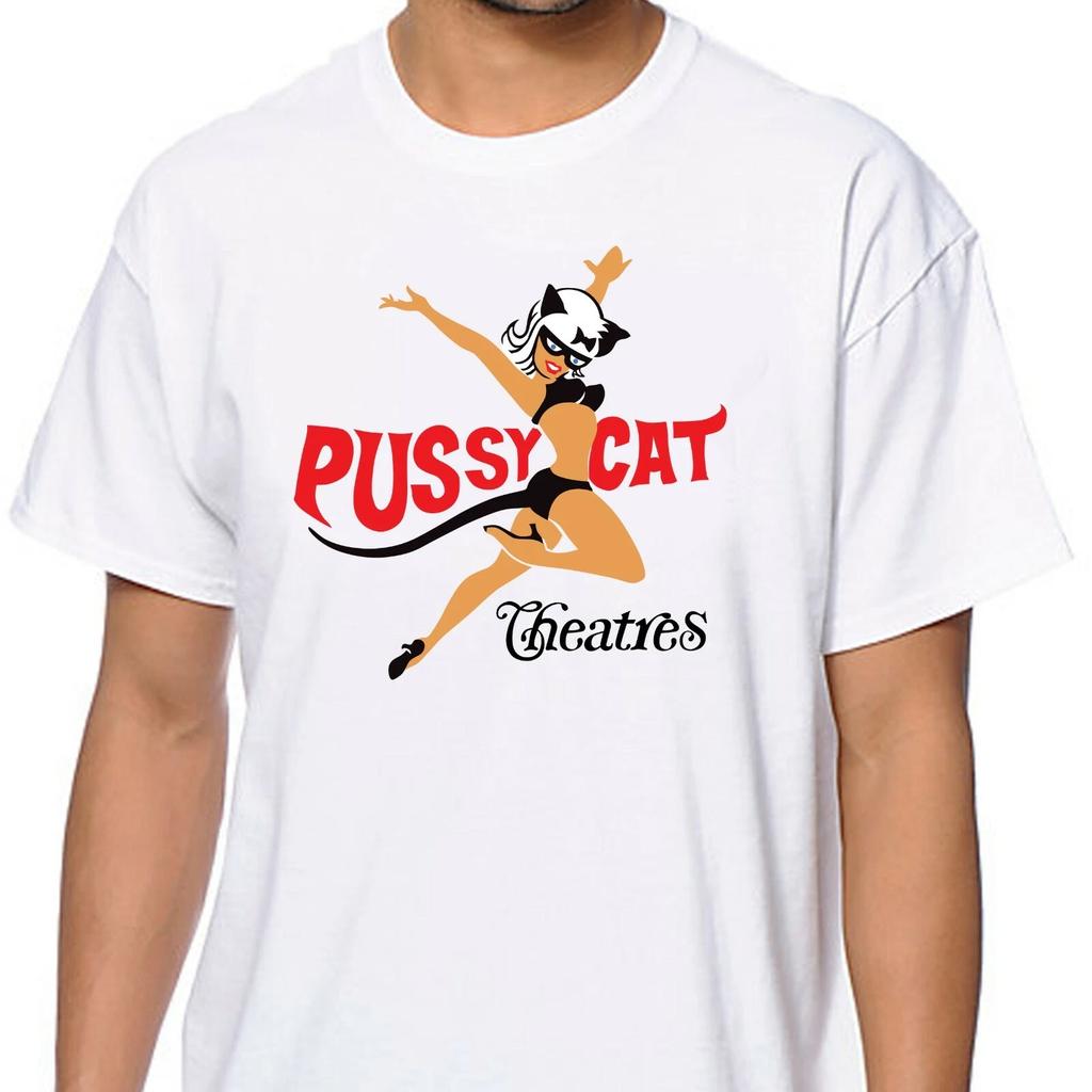 PUSSYCAT THEATRE T-SHIRT - Defunct Adult Theater Chain - 100% Preshrunk Cotton