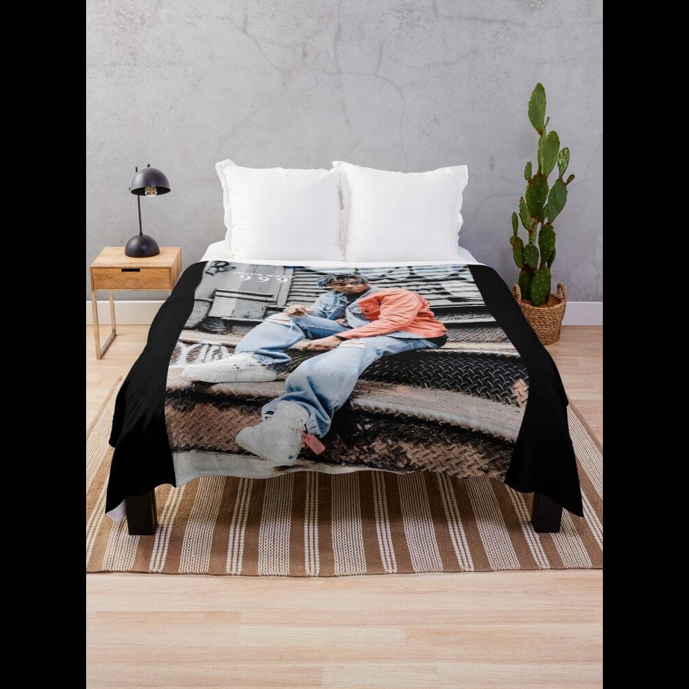 Juice Wrld Printed Signature Throw Blanket Soft Plush Fleece Perfect for Couch or Bedroom Officially Licensed Home Textile