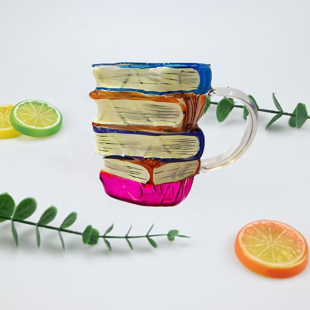 Painted Book Mug Novelty 3D Painted Books Painted Book Mug, Painted Book Cup, Mug, Coffee Cup