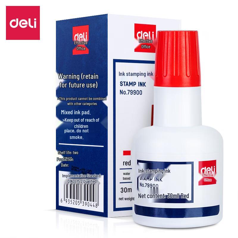 Deli 79900 30ml Water-based Self-inking Stamp Ink