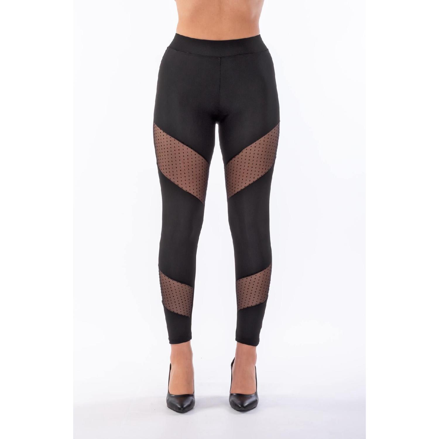 

Women s Polka Dot Tulle Black Sports Tights M чёрный