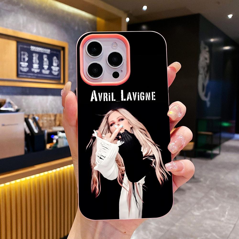 Avril Lavigne Jelly Double layer Pink Mobile Phone Case for iPhone 17 16 15 14 13 12 11 Air Pro Max Plus Protective
