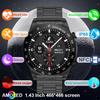 Smart Watch Men 1.43 Inch HD AMOLED Screen Bluetooth Call Fitness Watch Heart Rate Sleep Monitoring Smartwatch Men For New