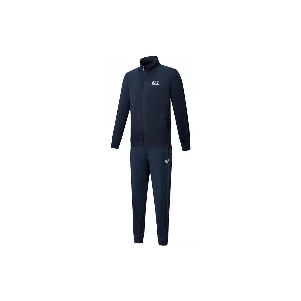 Emporio Armani EA7 Letter Logo Pattern Printed Casual Sports Suit Men Suit Navy-Blue 8NPV71PJ08Z1578
