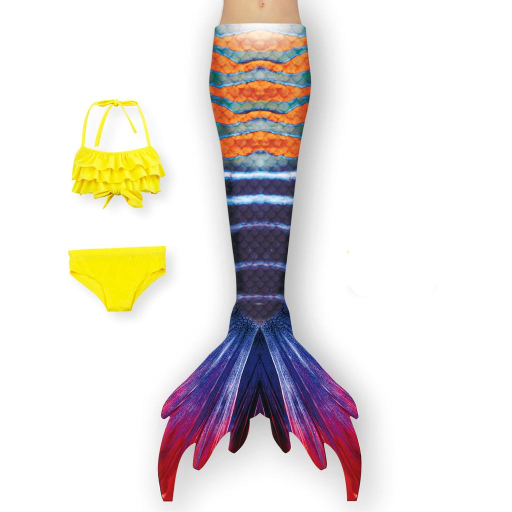 New children's mermaid swimsuit costume girl mermaid princess dress pink mermaid tail hot spring