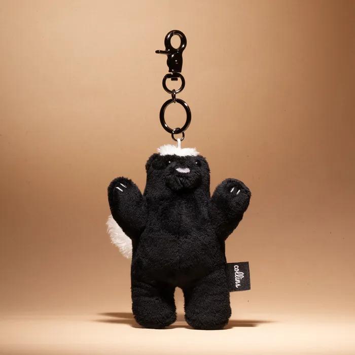 Honey badger doll keyring beige