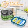 3Pcs 3 Compartment Pill Box Moisture Proof Pill Case Sealing Strip Fit 2-4 Days Travel Pill Organizer Travel Pill Container