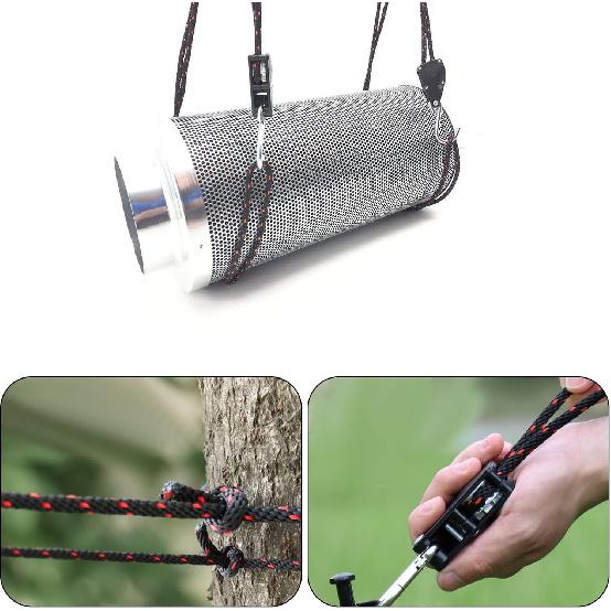 2 Pcs Kayak Rope Tie Downs, 3/8 Inch Canoe Bow and Stern Tie Downs Straps, Heavy Duty Adjustable Rope Clip Tie Down