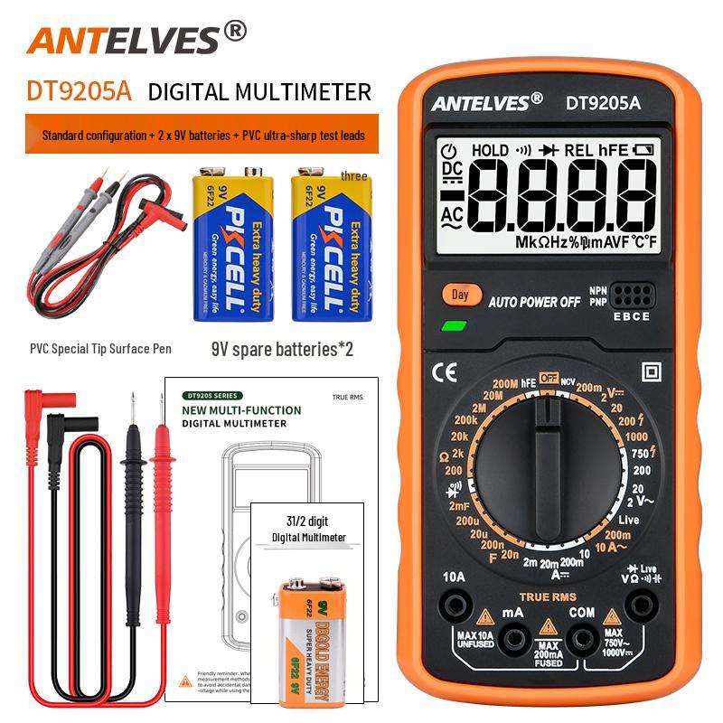 DT920 High-Precision Digital Multimeter with Smart Anti-Burn Feature for Electricians