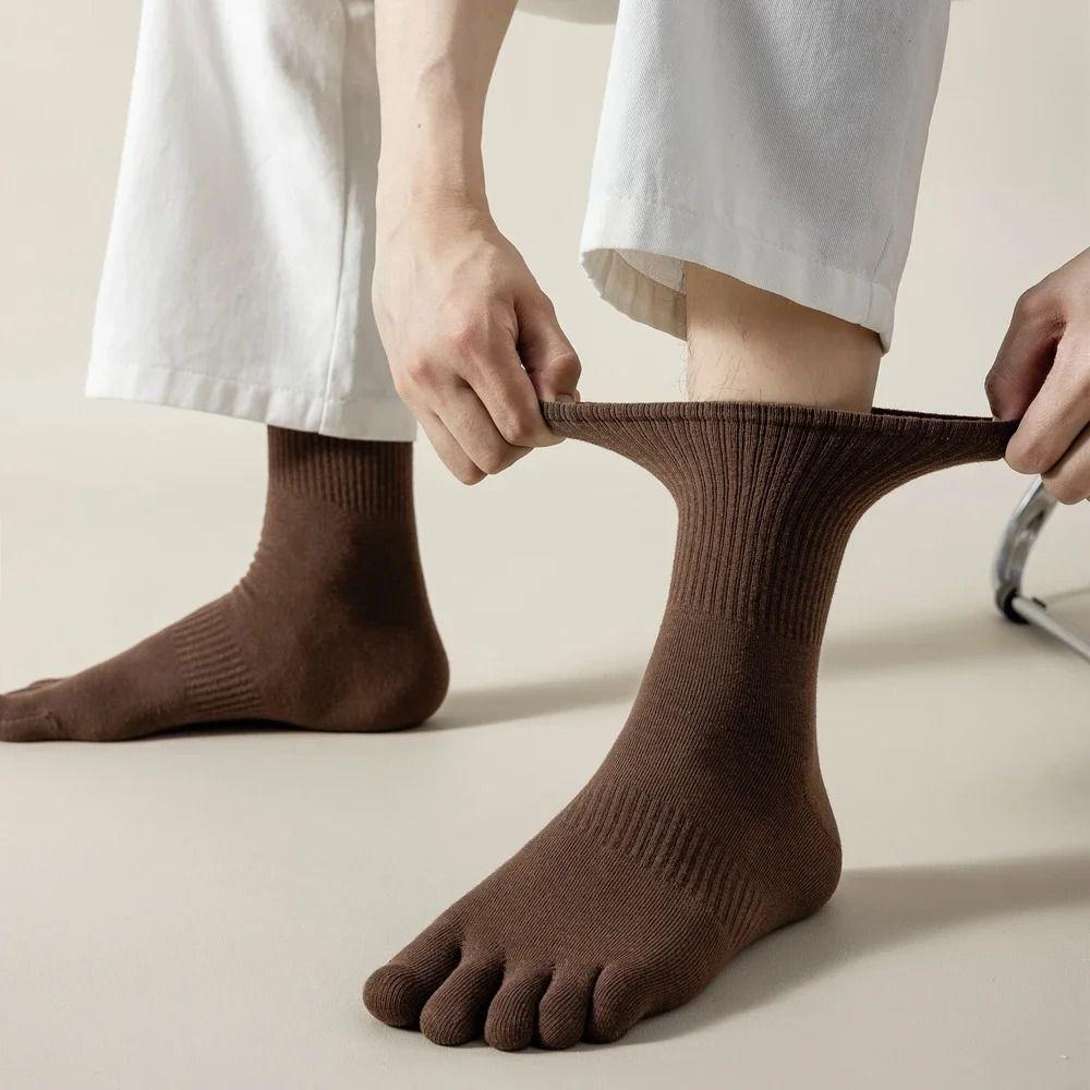 Short Tube Five Finger Socks With Separate Fingers Cotton Toe Socks Sport