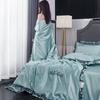 Four-Piece Washable Silk and Tencel Cooling Summer Quilt Set
