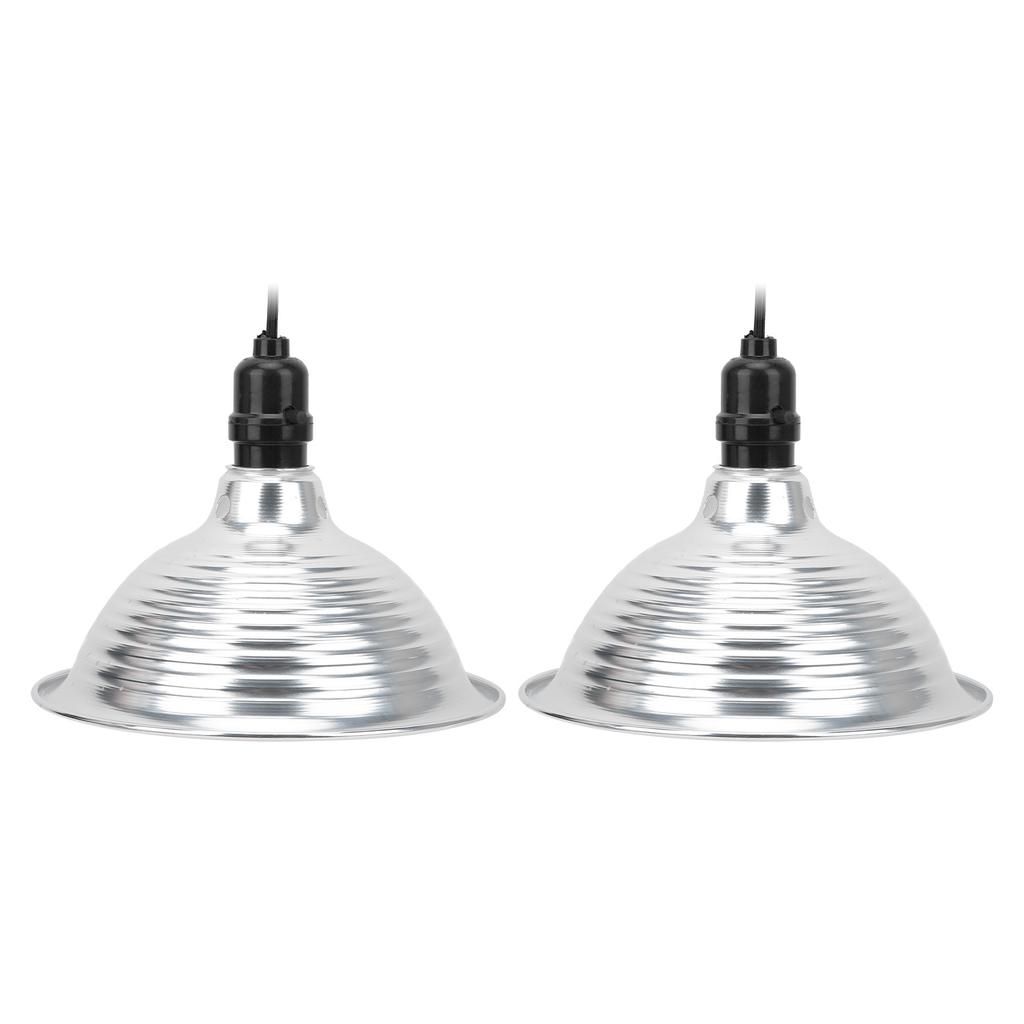 2 Pcs Reptile Lamp Shade Fixture Heat Bulb Clamp Light Shade with Detachable Aluminum Reflector