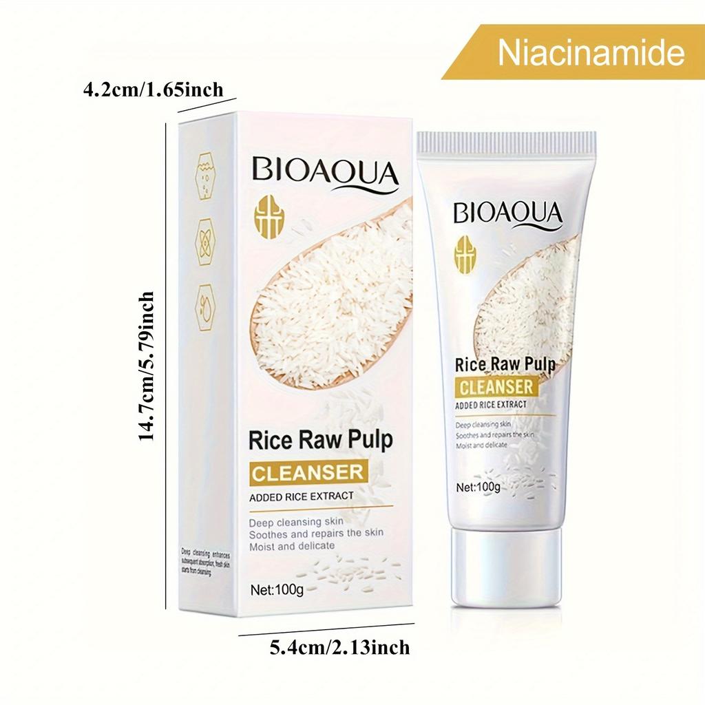 100g Raw Pulp Rice Deep Clean Gel, Beautiful Face Wash for Delicate Skin Daily Care for Men and Women