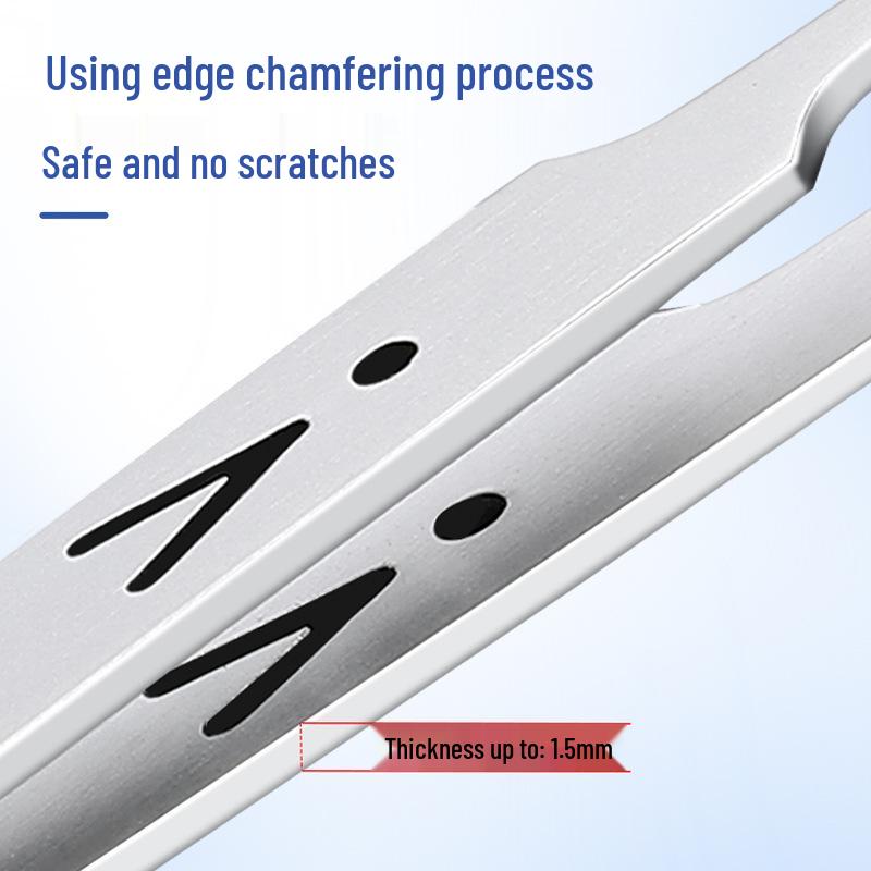 Gold Feather Stainless Steel Eyelash Tweezers Set - Heat-Treated Precision Beauty Tools