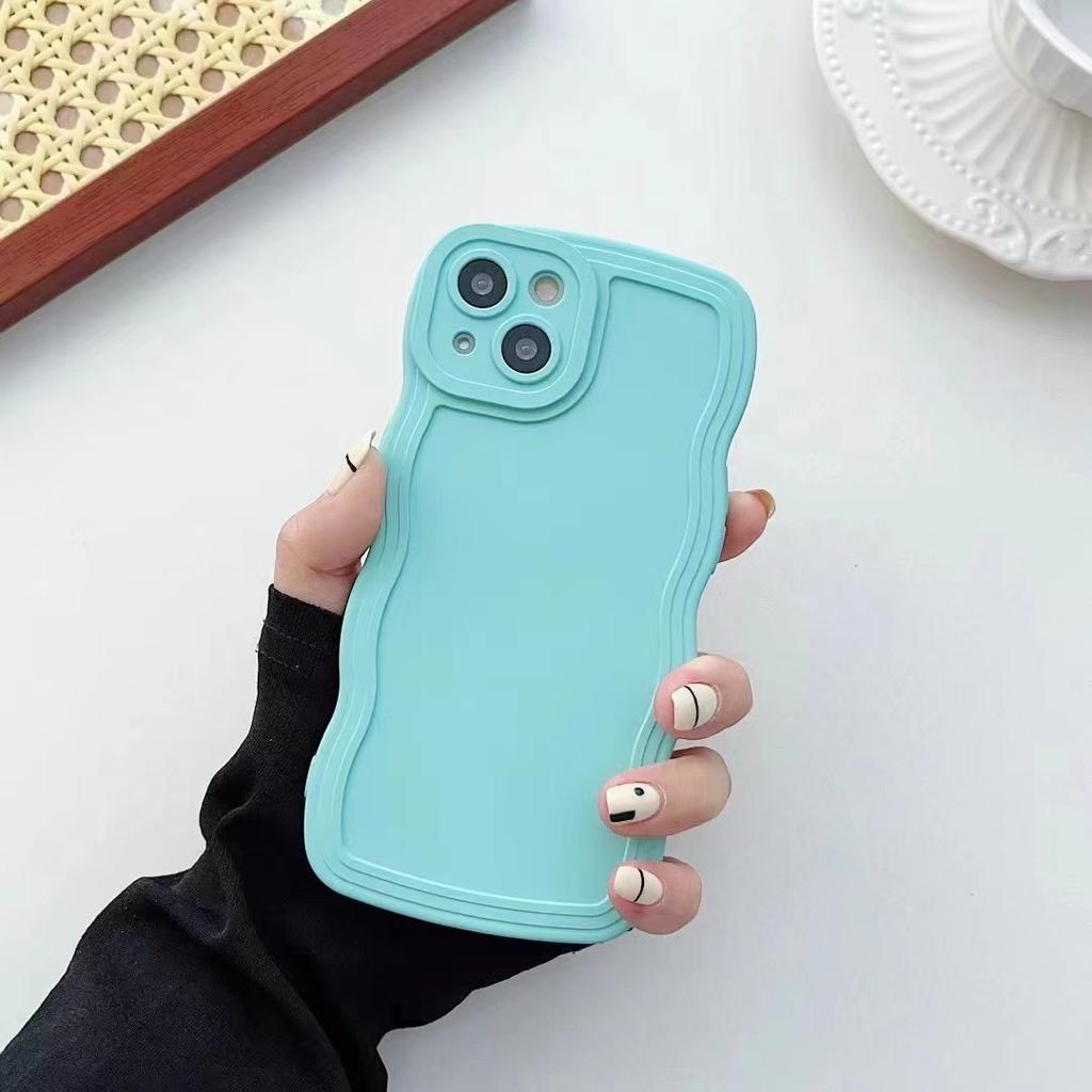 Süße Candy Curly Wavy Handyhülle für iPhone 15 14 13 12 Mini 11 Pro Max XS X XR 7 8 Plus Weiche Silikon Bumper Schutzhülle