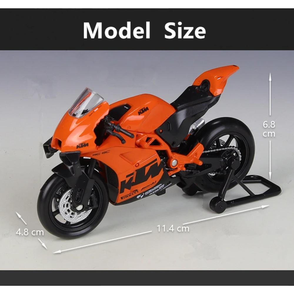 Welly 1/18 KTM RC 8C Alloy Street Sports Motorcycle Model Diecasts Metal Road Racing Motorcycle Model Simulation Childrens Gifts