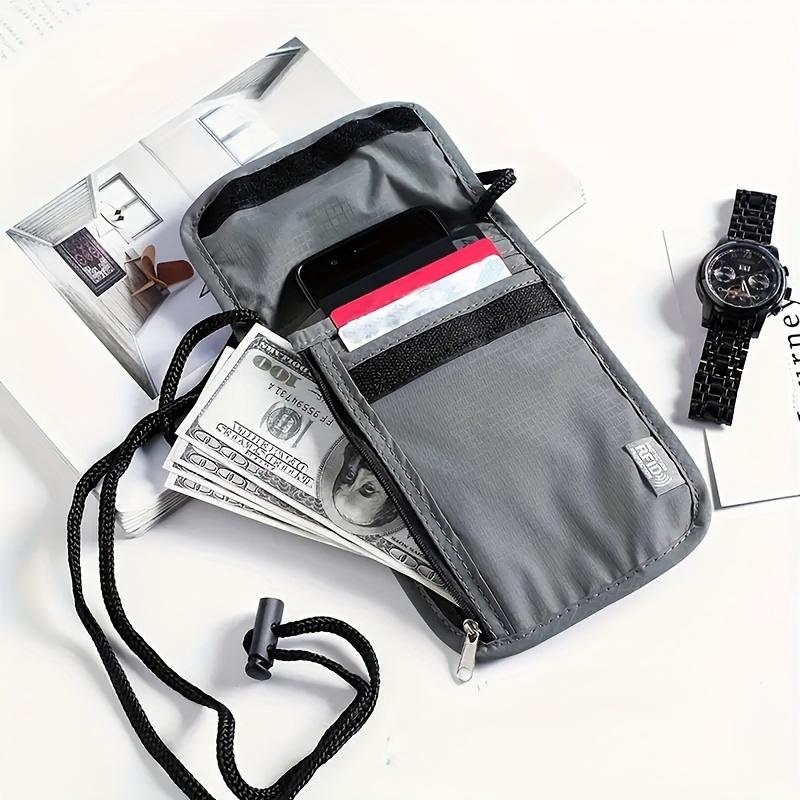 Waterproof RFID Nylon storage bag Travel document Card passport Bag Neck Wallet Money Document Card Passport Pouch