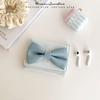 1pc Women Simple Solid Color Bow Decor Mini Tri-Fold Compact Wallet For Women Wallet Mini Wallet Purse Wallet Small Wallet cute