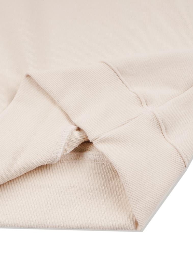 LA MAISON STUDIO Women'S Crop Maison Catpatch Heavy Terry Sweatshirt Cream (Fcd3Ts710W)