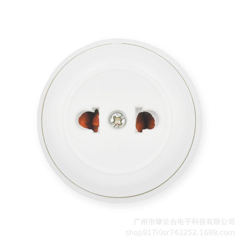 Socket Bakelite Retro Round Surface-mounted Socket 10a Two-pole Two-hole Dual-use Socket