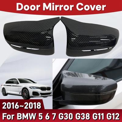 Door Mirror Cover For BMW 5 6 7 G30 G38 G11 G12 2016 2017 2018 Exterior Scratch Protective Car Rearview Accessory Decoration