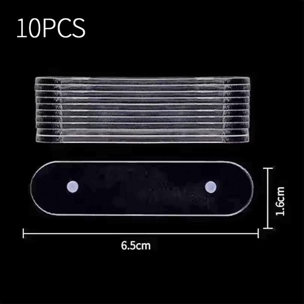 

10/20Pcs Acrylic Gel Polish Holder Strip Transparent Magnet Strips Durable Manicure Showing Tool 10Pcs