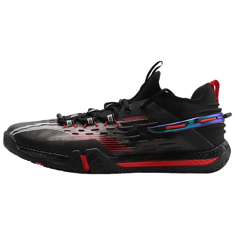New LiNing Saga Pro Cushioning Anti Slip And Wear Resistant Coverage Support Low Top Badminton Shoes Unisex Black AYAS032-3