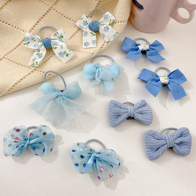 Colorful Elastic Hair Band for Girls - Durable Bow Hair Ring and Headdress