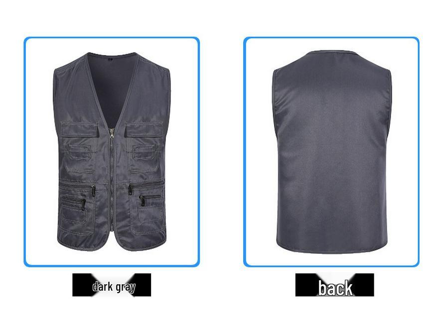 Custom Embroidered Casual Vest for Outdoor Volunteer Activities and Events