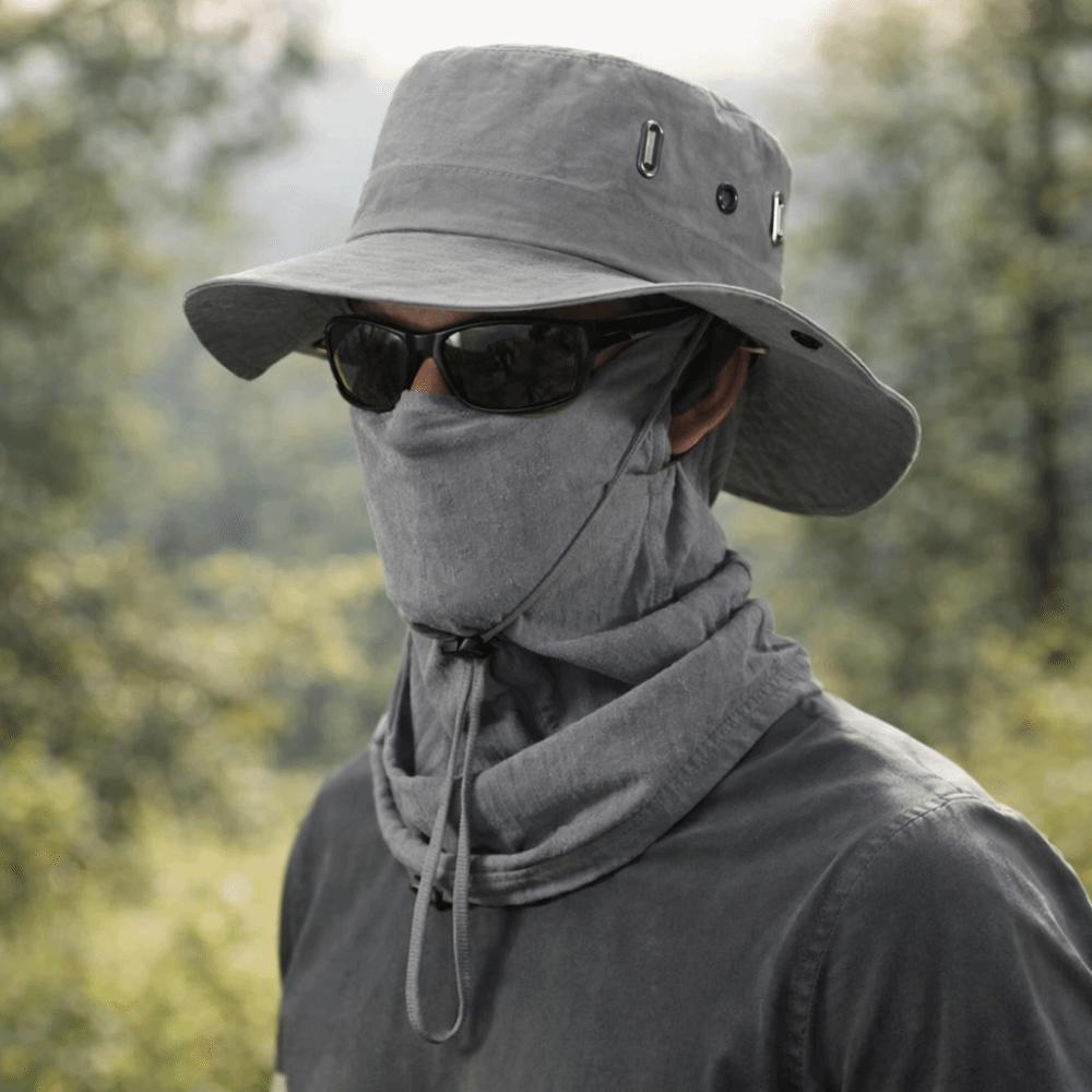 Sonnenschutz UV-Schutz Vollgesichtsmaske Atmungsaktiver Fischerhut Sonnenschutz Herren Sonnenhut Wandern